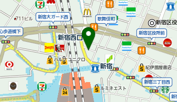 HIS新宿東口本店(新宿駅東口から徒歩5分)の地図画像