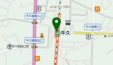 ハースブラウン 牛久の地図画像