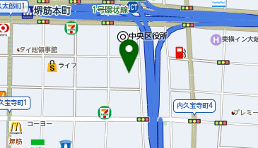 スカイレンタカー 本町店(大阪市中央区)の地図画像