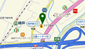 カラダファクトリー ラクア緑井広島店の地図画像