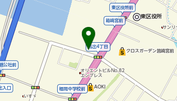 新車市場 福岡箱崎店 サニーオートやよい坂販売の地図画像
