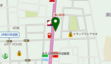 新車市場秋川店 有限会社岡野自動車の地図画像