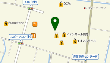ANY ONWARD CROSSET SELECT イオンモール高岡の地図画像