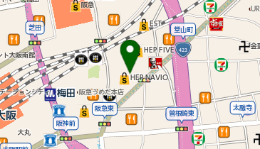 GOTAIRIKU 阪急メンズ大阪の地図画像