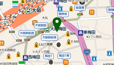 GOTAIRIKU 阪神梅田本店の地図画像