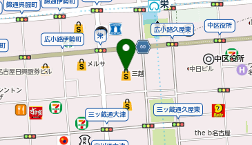 J.PRESS MEN 名古屋栄三越の地図画像