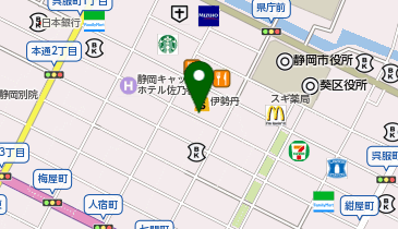 J.PRESS MEN ONWARD CROSSET SELECT 静岡伊勢丹(MEN)の地図画像