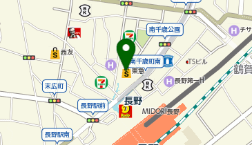 J.PRESS MEN ながの東急百貨店の地図画像