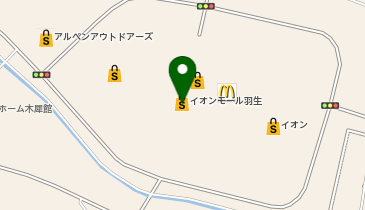 ONWARD CROSSET SELECT ONWARD CROSSET STORE イオンモール羽生の地図画像