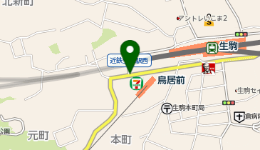 パレット グリーンヒルいこま店の地図画像