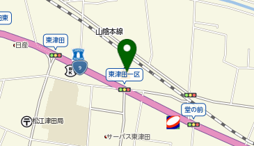 ヴィクトリアゴルフ 松江東津田店の地図画像