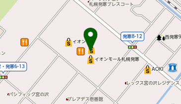 鎌倉パスタ イオンモール札幌発寒店の地図画像
