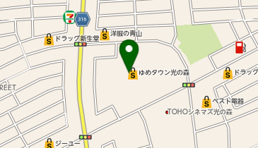 鎌倉パスタ ゆめタウン光の森店の地図画像