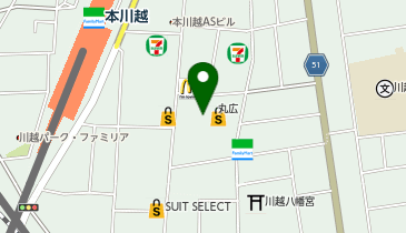 鎌倉パスタ 丸広百貨店川越店の地図画像