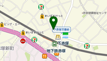 下赤塚北口接骨院の地図画像
