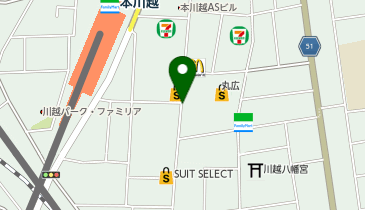 川越クレアモール接骨院の地図画像