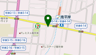 南平岸駅前接骨院の地図画像