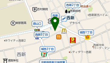 西新中央商店街接骨院の地図画像