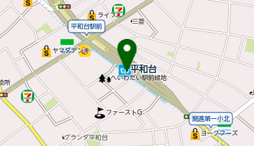 宅配ロッカーPUDO 東京メトロ有楽町線 平和台駅の地図画像