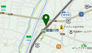 宅配ロッカーPUDO 京阪電鉄 寝屋川市駅の地図画像