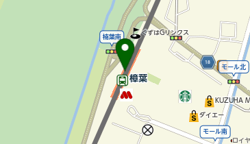 宅配ロッカーPUDO 京阪電鉄 樟葉駅の地図画像