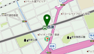 宅配ロッカーPUDO 阪神電鉄 西灘駅の地図画像