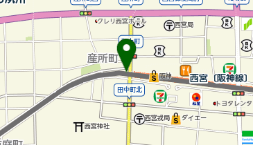 宅配ロッカーPUDO 阪神西宮西駐輪場の地図画像
