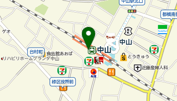 宅配ロッカーPUDO JR東日本 中山駅(都市開発)の地図画像