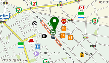 宅配ロッカーPUDO JR東日本 蕨駅(アクセス)の地図画像