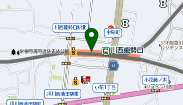 宅配ロッカーPUDO 阪急電鉄 川西能勢口駅の地図画像