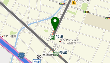 宅配ロッカーPUDO 阪急電鉄 今津駅の地図画像