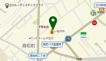 宅配ロッカーPUDO いなげや 立川栄町店の地図画像