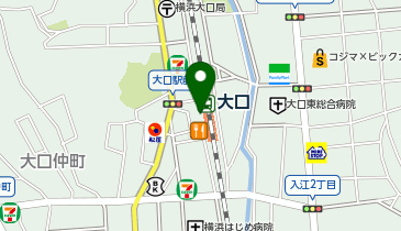 宅配ロッカーPUDO JR東日本 大口駅(アクセス)の地図画像