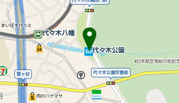 宅配ロッカーPUDO 東京メトロ千代田線 代々木公園駅の地図画像
