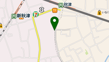 宅配ロッカーPUDO 秋津駅第1駐輪場の地図画像