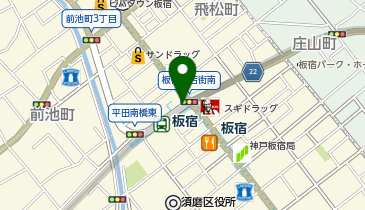 宅配ロッカーPUDO 山陽電鉄 板宿駅の地図画像