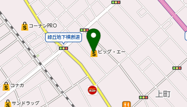 宅配ロッカーPUDO Big-A 上町店の地図画像