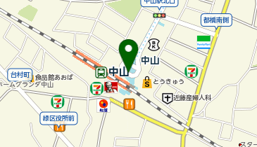 宅配ロッカーPUDO 横浜市営地下鉄 中山駅の地図画像