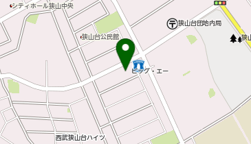 宅配ロッカーPUDO Big-A 狭山狭山台店の地図画像