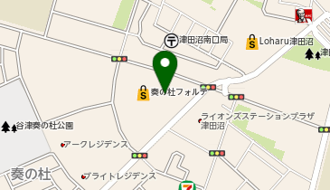 宅配ロッカーPUDO ベルク フォルテ津田沼店の地図画像