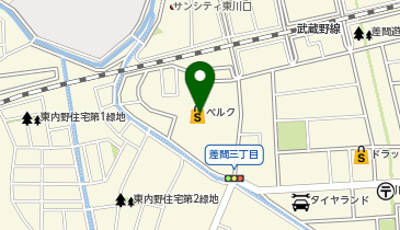 宅配ロッカーPUDO ベルク 川口差間店の地図画像