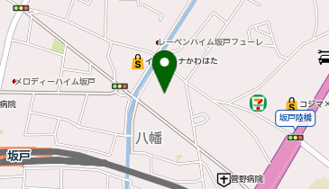 宅配ロッカーPUDO ベルク 坂戸八幡店の地図画像