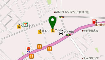 宅配ロッカーPUDO ベルク 八千代緑が丘店の地図画像