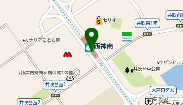 宅配ロッカーPUDO 神戸市営地下鉄 西神南駅の地図画像