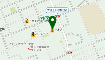 宅配ロッカーPUDO ベルク さいたま宮原店の地図画像
