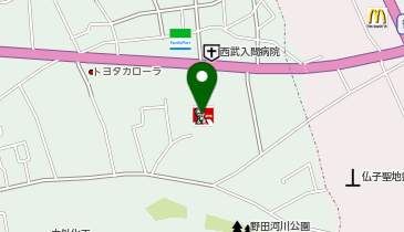 宅配ロッカーPUDO ベルク 入間野田店の地図画像