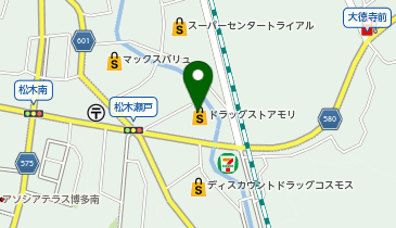 宅配ロッカーPUDO ドラッグストアモリ 那珂川店の地図画像