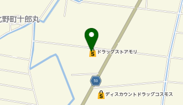 宅配ロッカーPUDO ドラッグストアモリ 北野店の地図画像