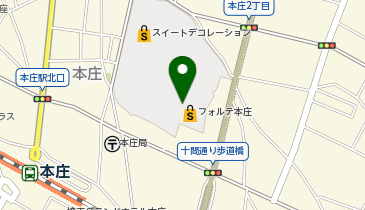宅配ロッカーPUDO ベルク フォルテ本庄店の地図画像