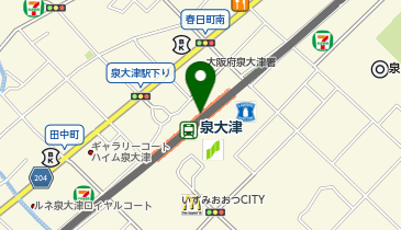 宅配ロッカーPUDO 南海電鉄 泉大津駅の地図画像